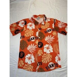 San Francisco Giants Shirt Mens Medium Hawaiian Aloha Flowers Stadium Giveaway
